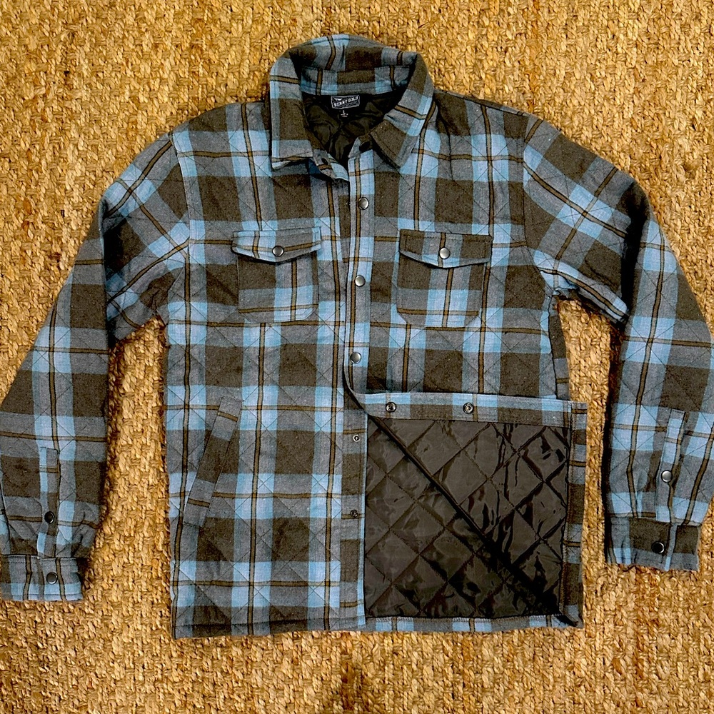Men's Blue Plaid Shirt/ Jacket